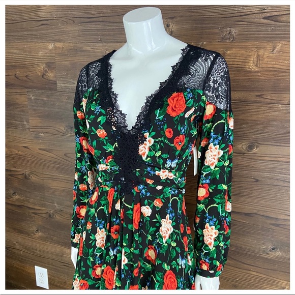 NWT Anthropologie Lacy V-Neck Mini Dress - Picture 5 of 8